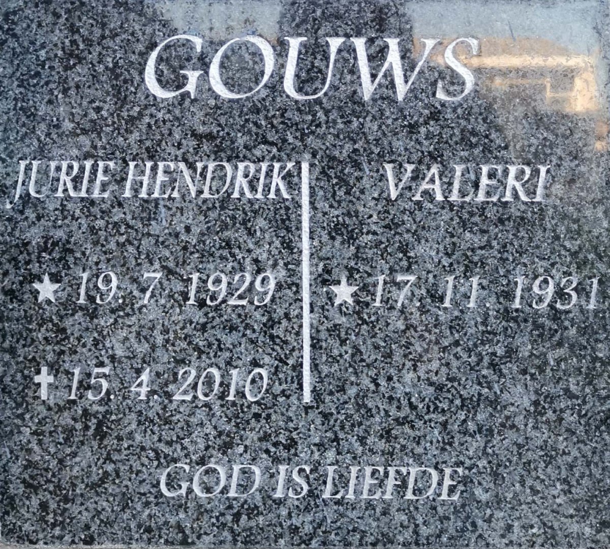 GOUWS Jurie Hendrik 1929-2010 &amp; Valeri 1931-