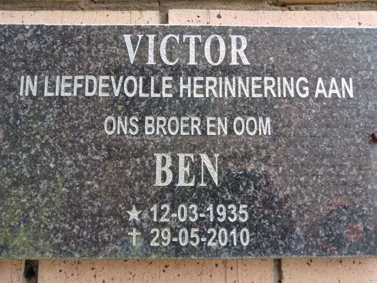VICTOR Ben 1935-2010