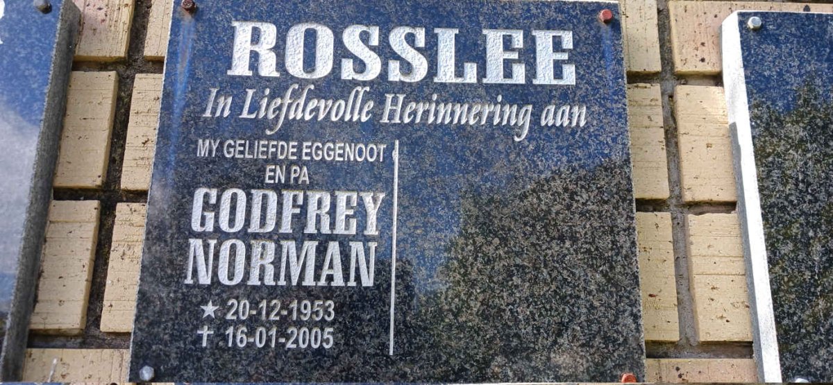 ROSSLEE Godfrey Norman 1953-2005