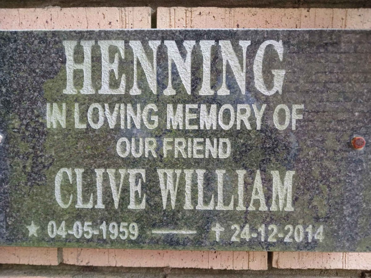 HENNING Clive William 1959-2014