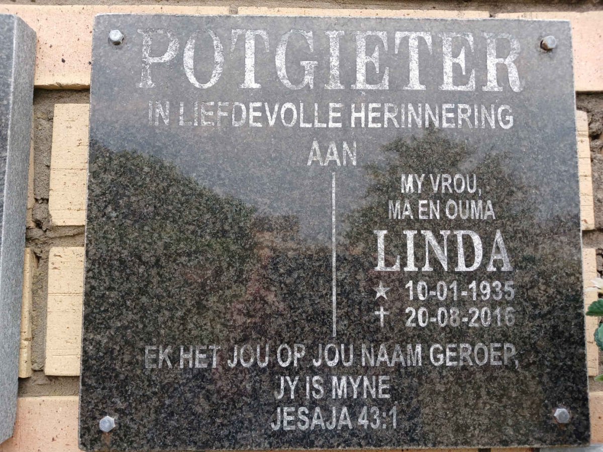 POTGIETER Linda 1935-2016