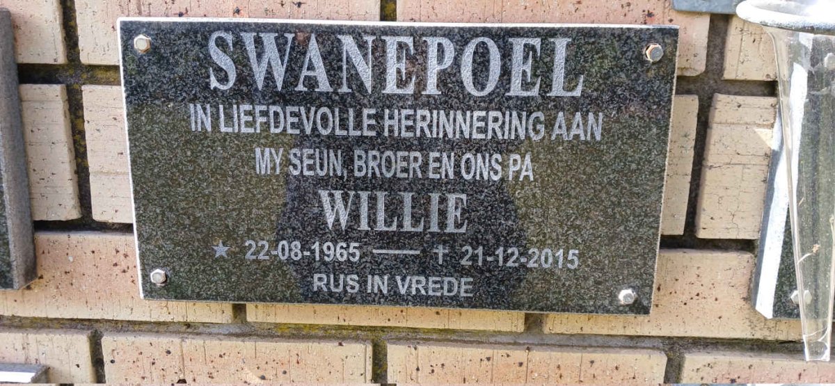 SWANEPOEL Willie 1965-2015