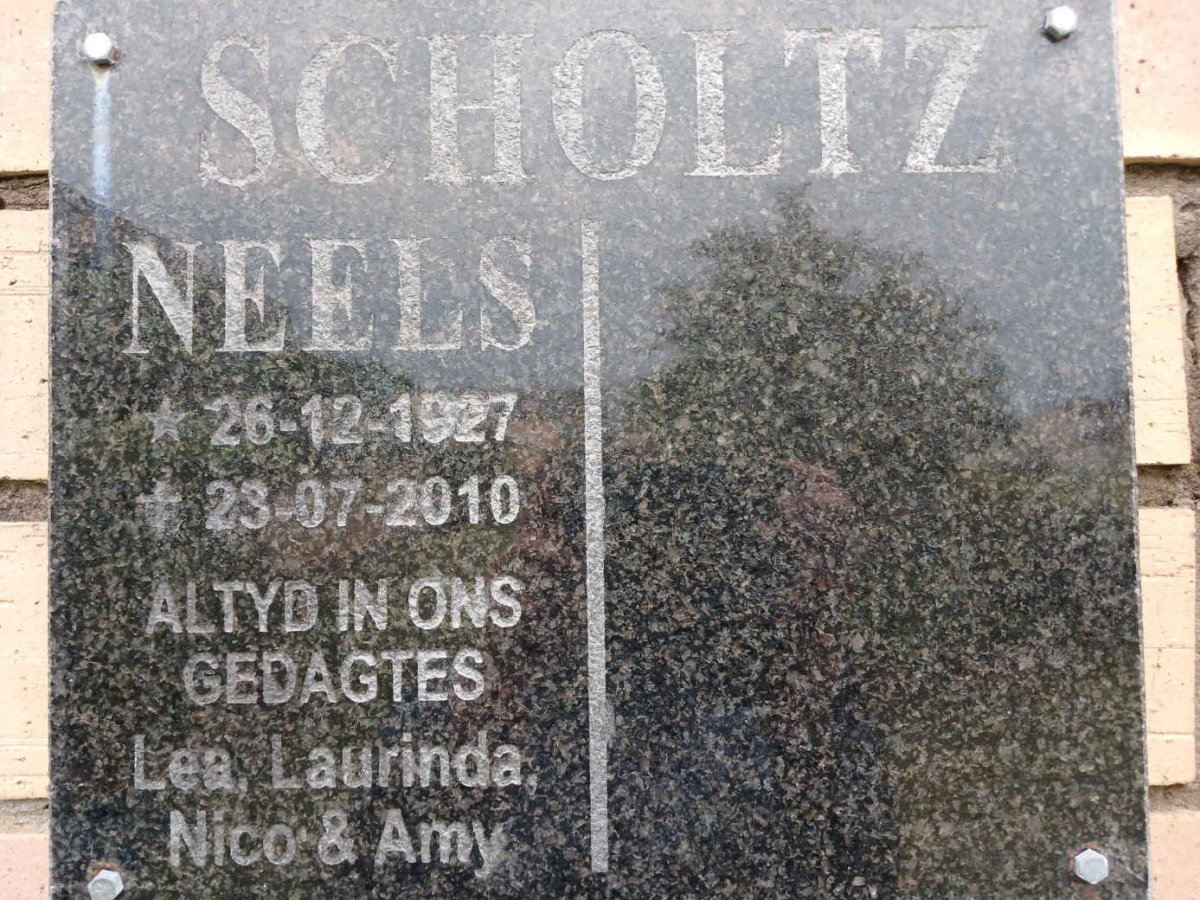 SCHOLTZ Neels 1927-2010