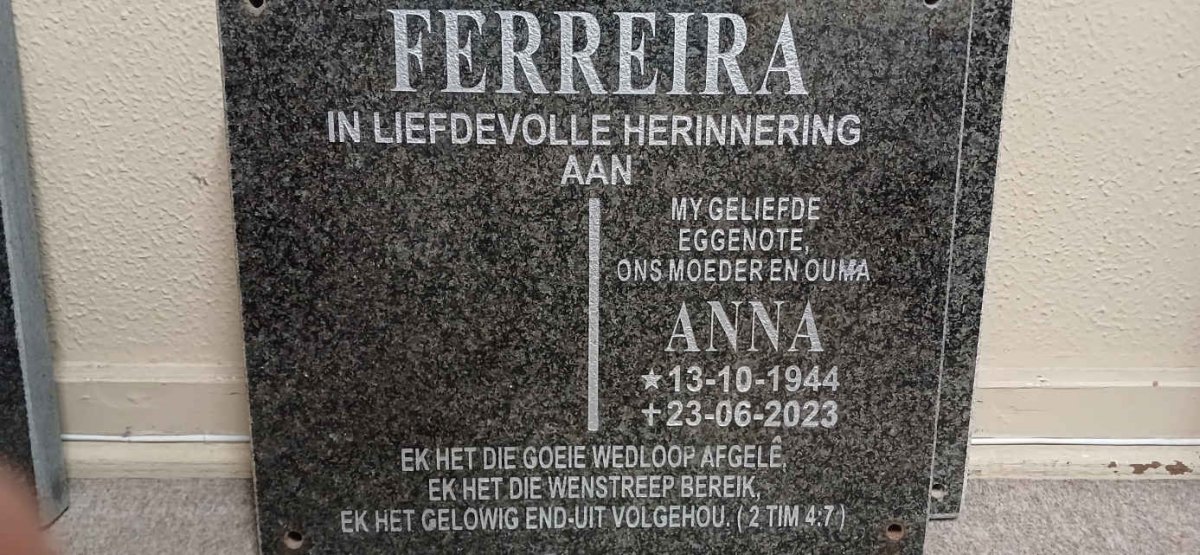 FERREIRA Anna 1944-2023