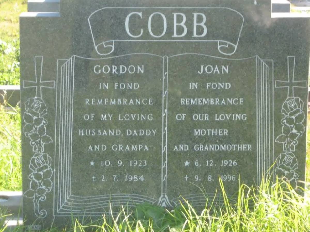 COBB Gordon 1923-1984 &amp; Joan1926-1996