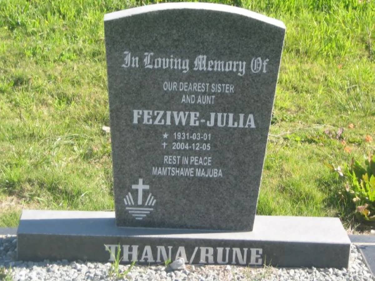 THANA Feziwe-Julia nee RUNE 1931-2004