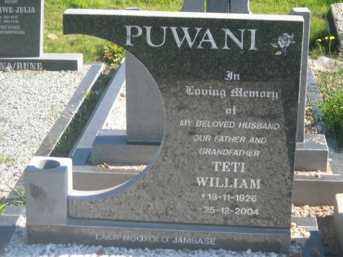 PUWANI Teti William 1926-2004