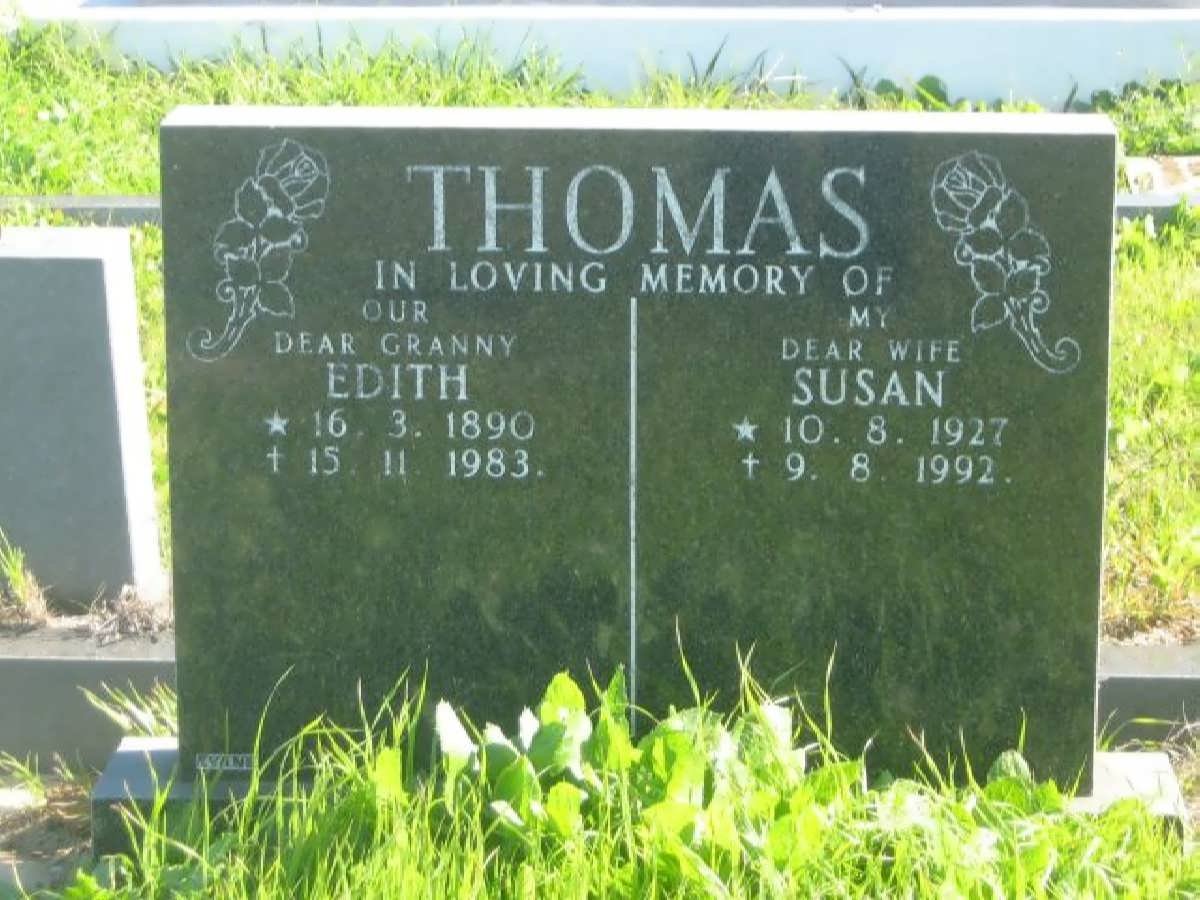 THOMAS Edith 1890-1983 :: THOMAS Susan 1927-1992