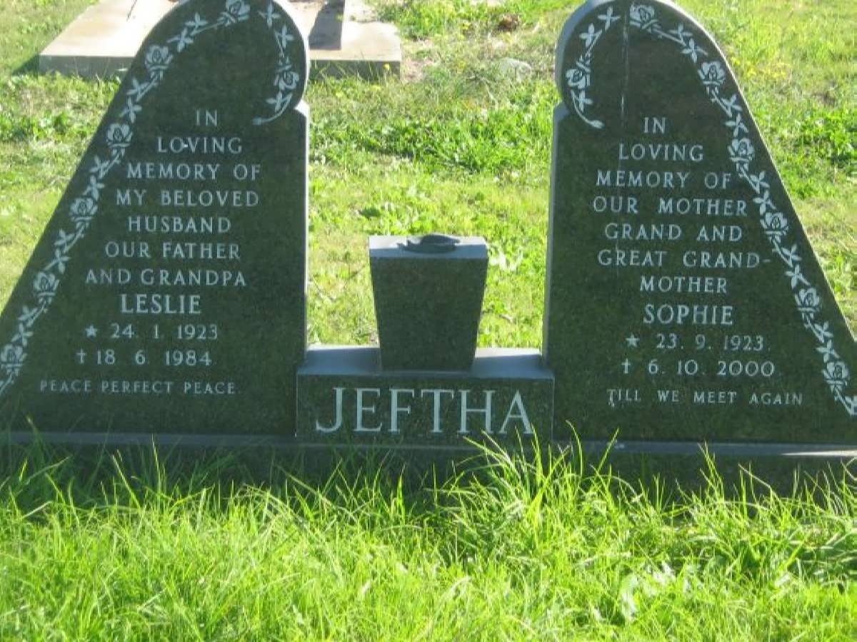 JEFTHA Leslie 1923-1984 &amp; Sophie 1923-2000