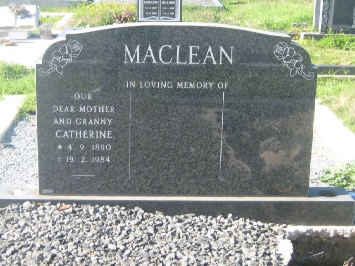 MACLEAN Catherine 1890-1984