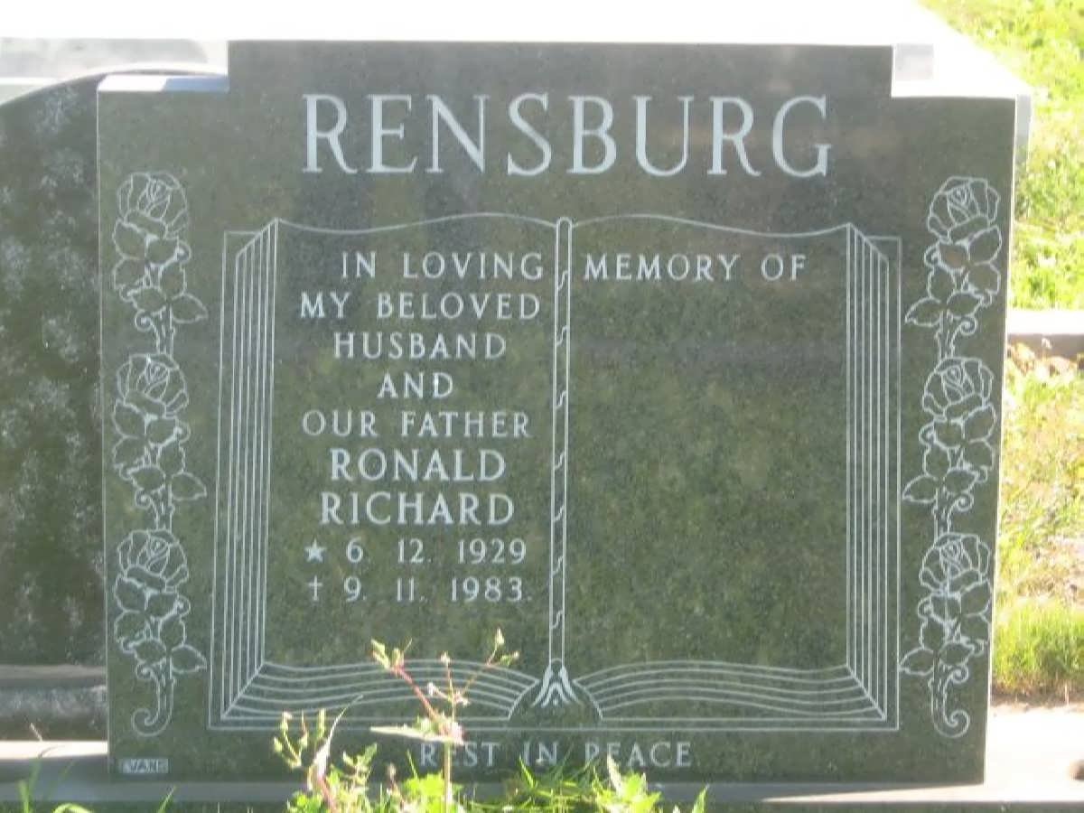RENSBURG Ronald Richard 1929-1983