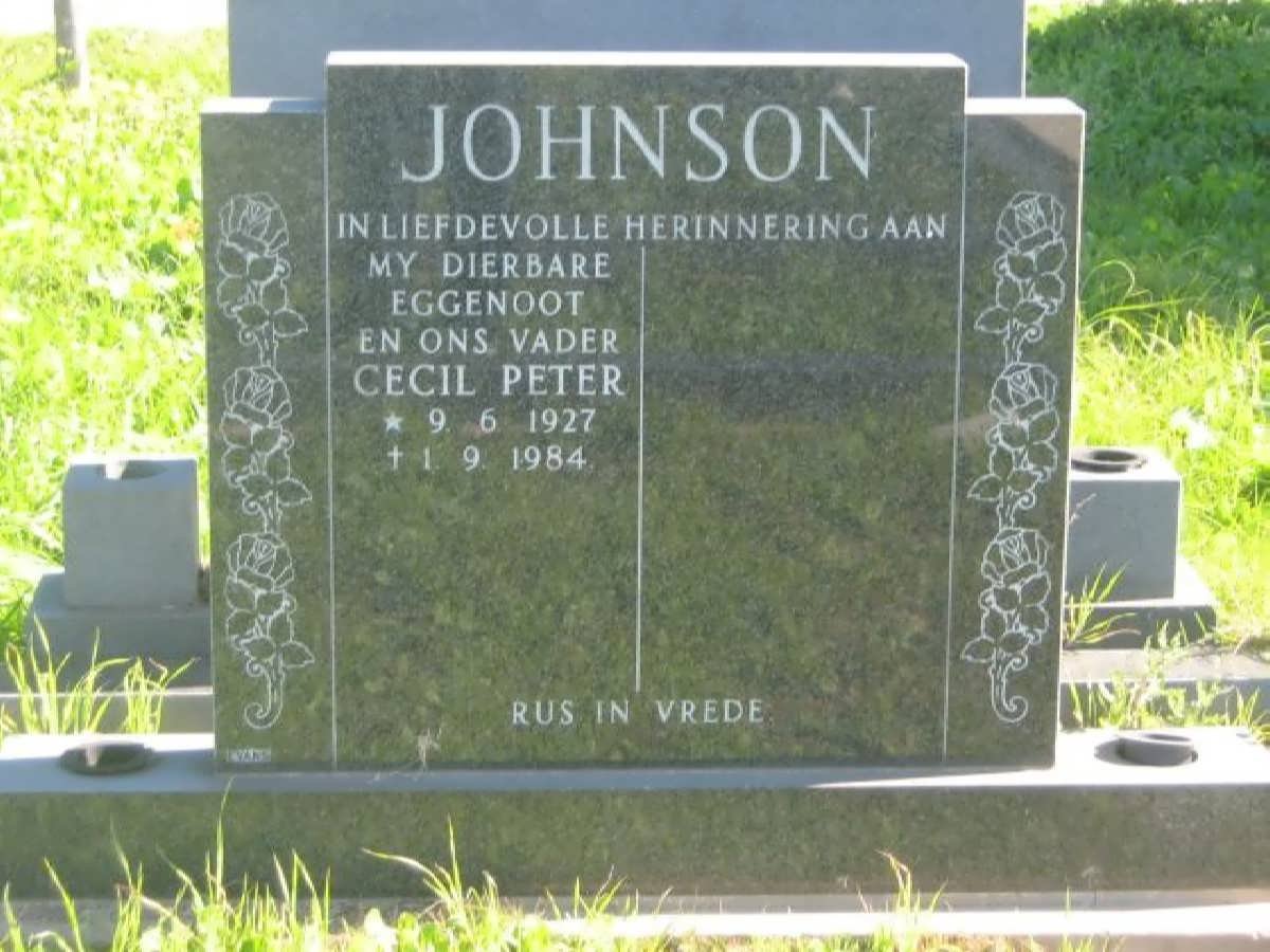 JOHNSON Cecil Peter 1927-1984