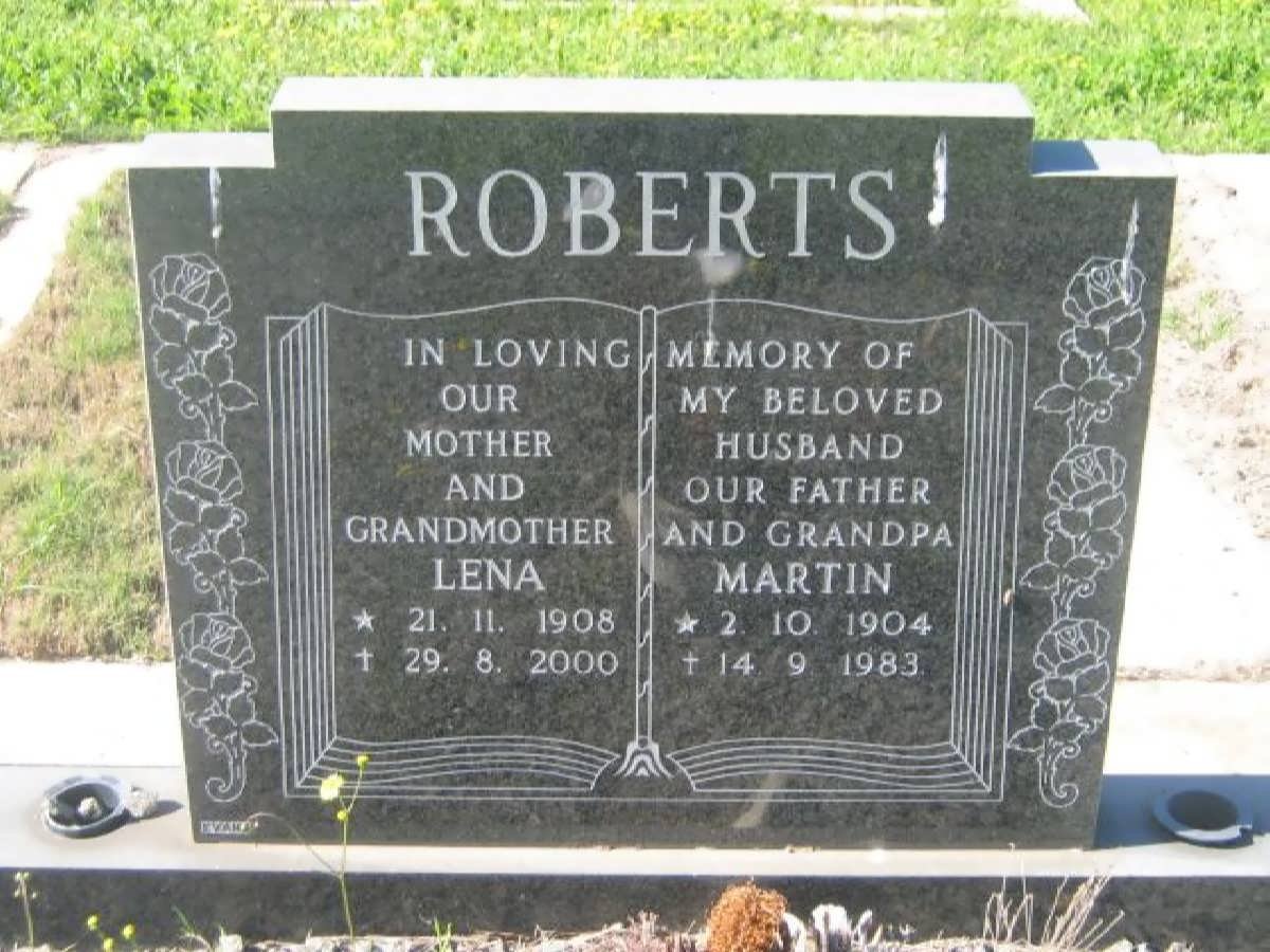 ROBERTS Martin 1904-1983 &amp; Lena 1908-2000 
