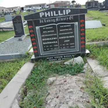 PHILLIP Nomazwi Barbara 1956-2013 :: PHILLIP Andisiwe Joy 2000-2003