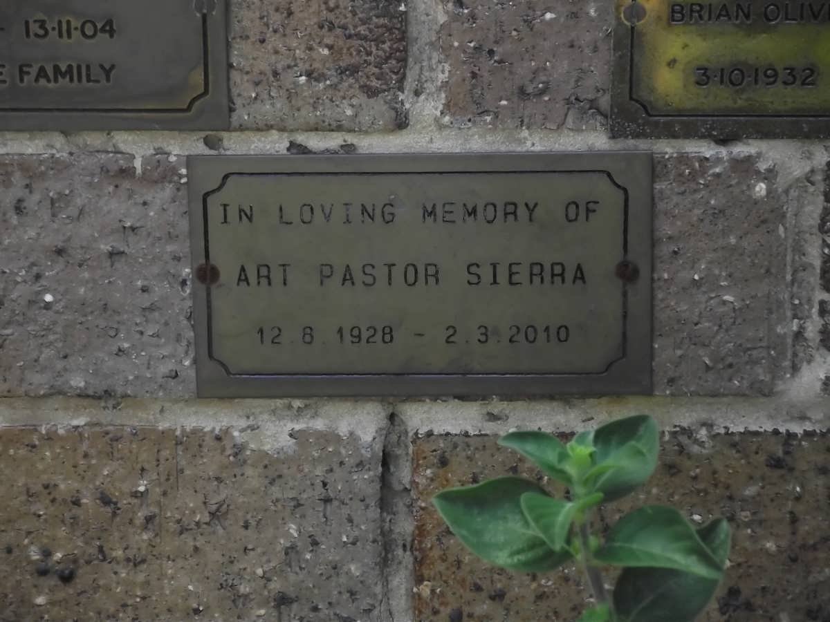SIERRA Art Pastor 1928-2010