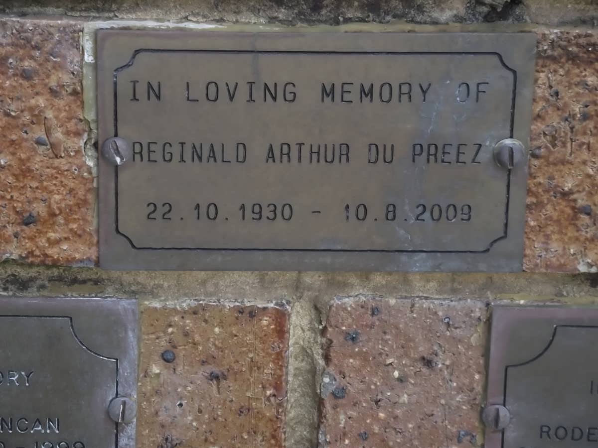 PREEZ Reginald Arthur, du 1930-2009