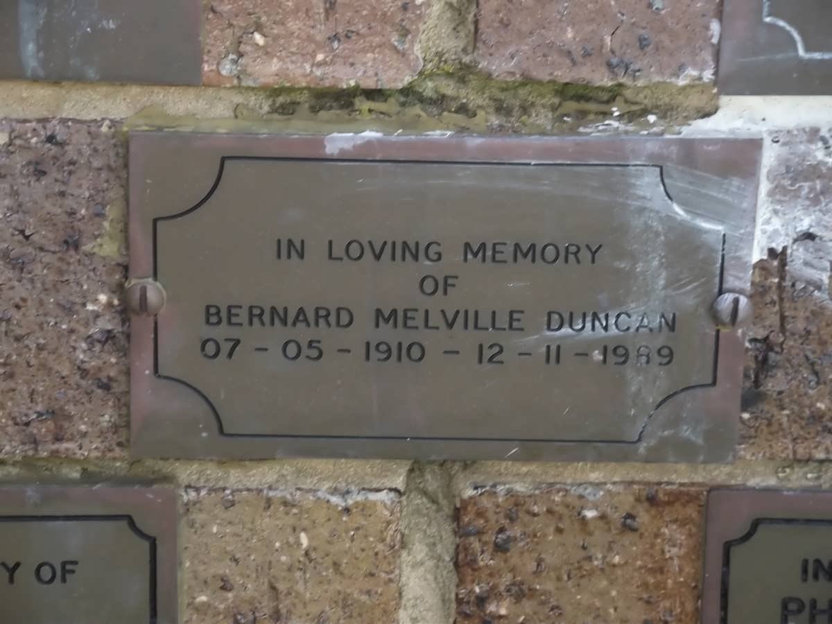 DUNCAN Bernard Melville 1910-1989