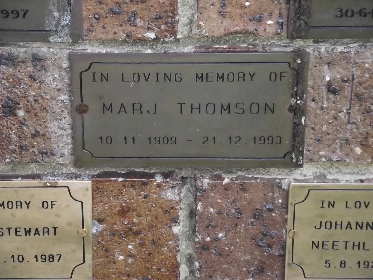 THOMSON Marj 1909-1993