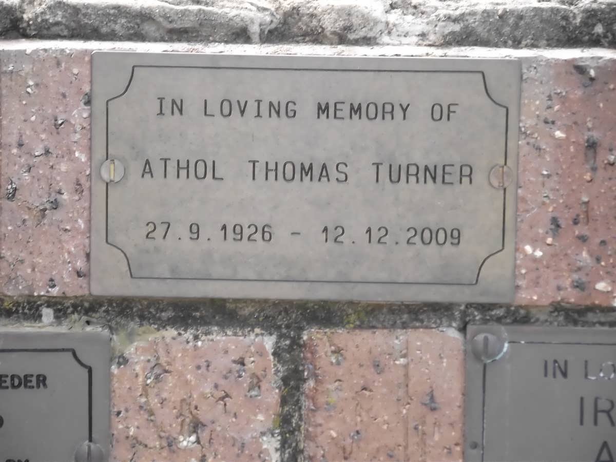 TURNER Athol Thomas 1926-2009