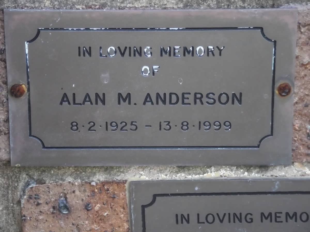 ANDERSON Alan M. 1925-1999