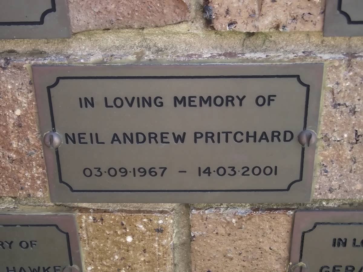 PRITCHARD Neil Andrew 1967-2001