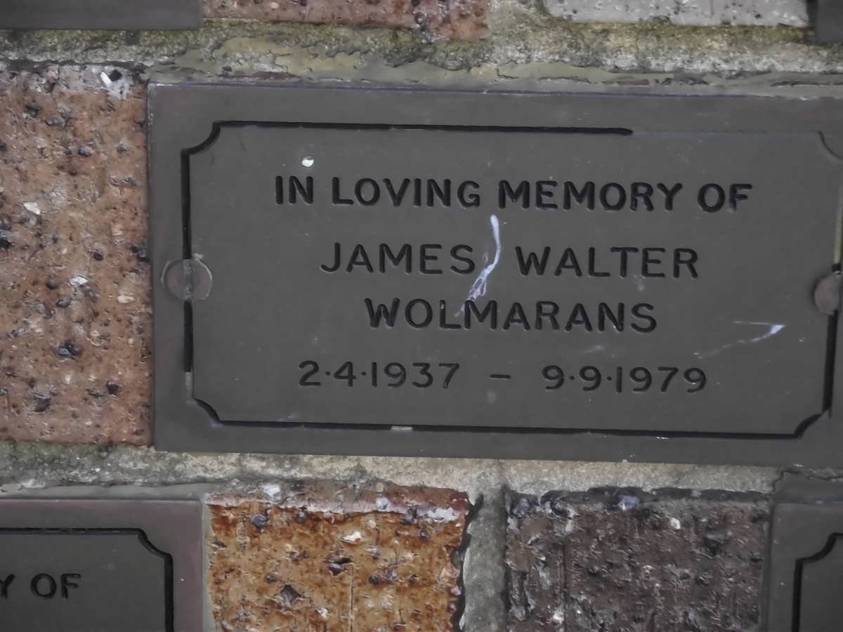 WOLMARANS James Walter 1937-1979
