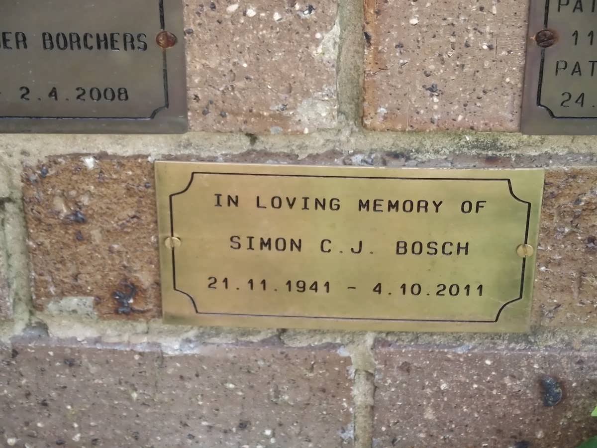BOSCH Simon C.J. 1941-2011