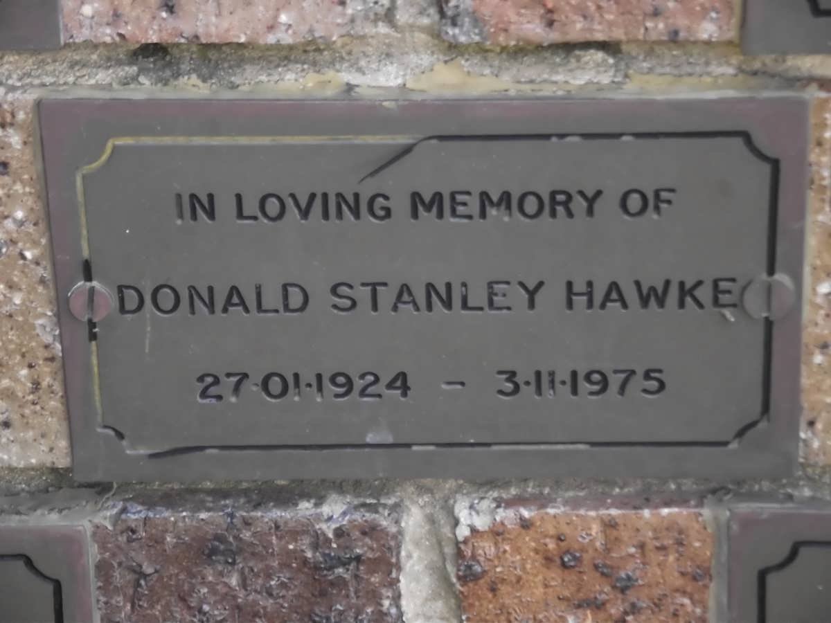 HAWKE Donald Stanley 1924-1975