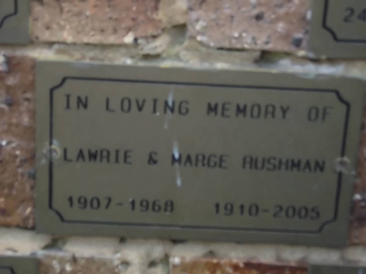 RUSHMAN Lawrie 1907-1968 &amp; Marge 1910-2005