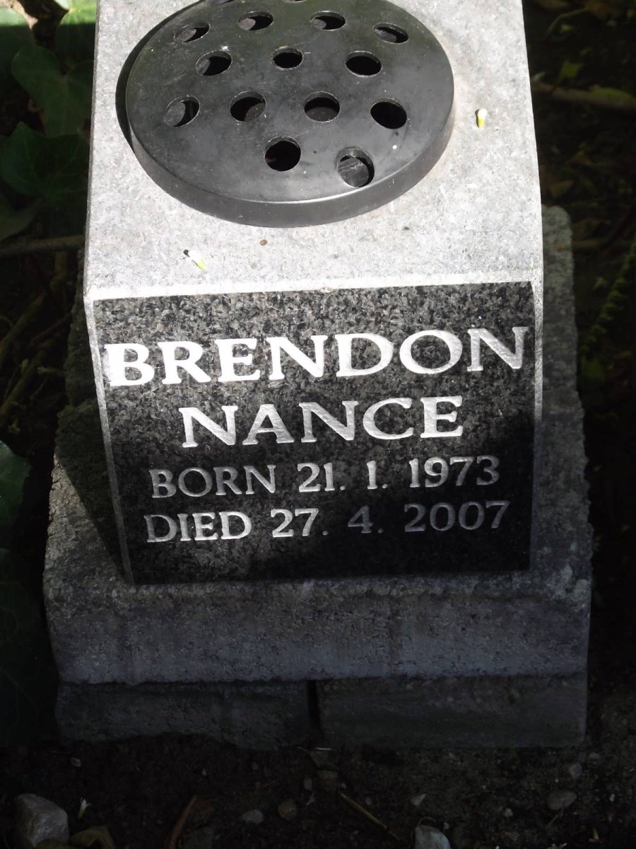 NANCE Brendon 1973-2007