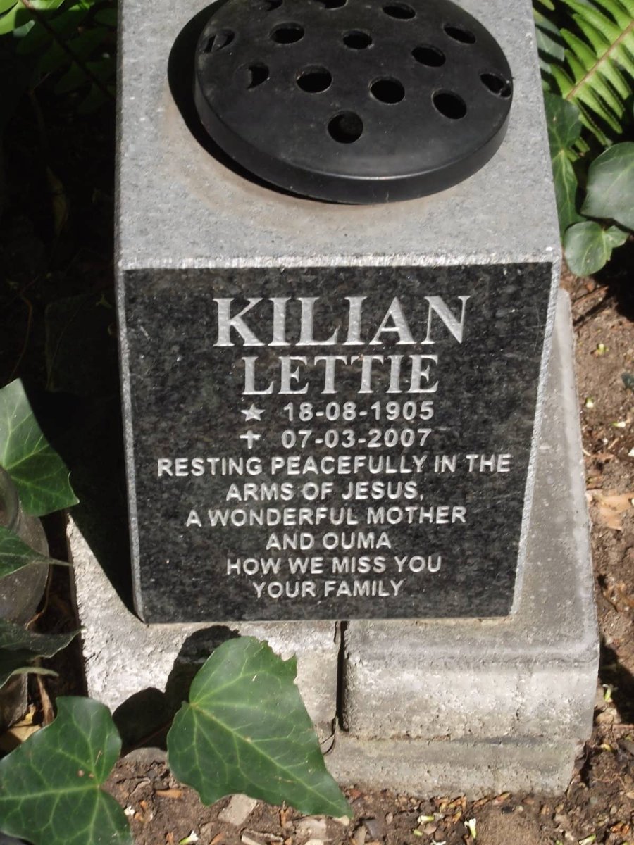 KILLIAN Lettie 1905-2007