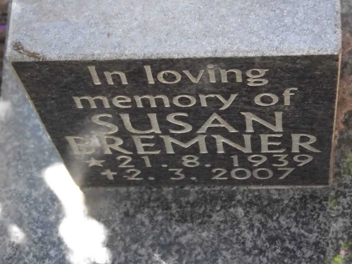 BREMNER Susan 1939-2007