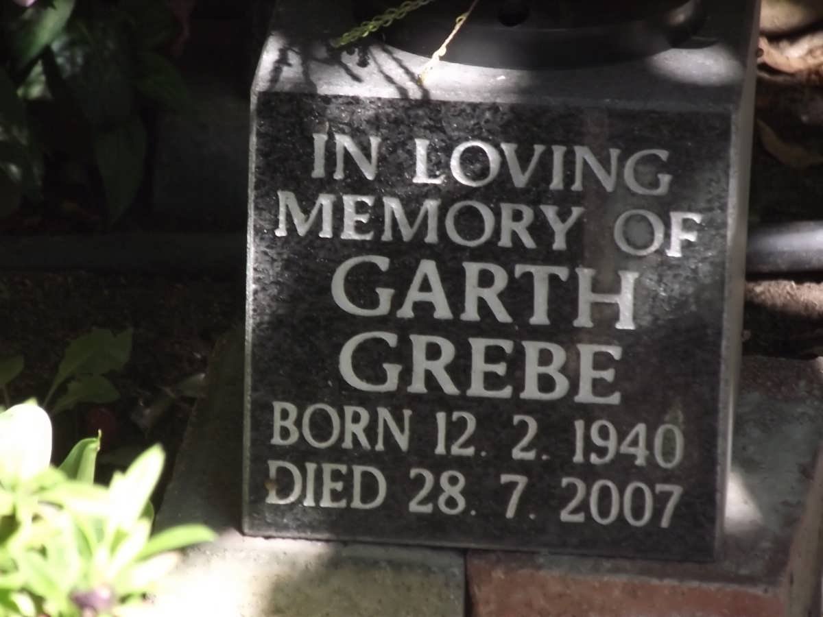 GREBE Garth 1940-2007