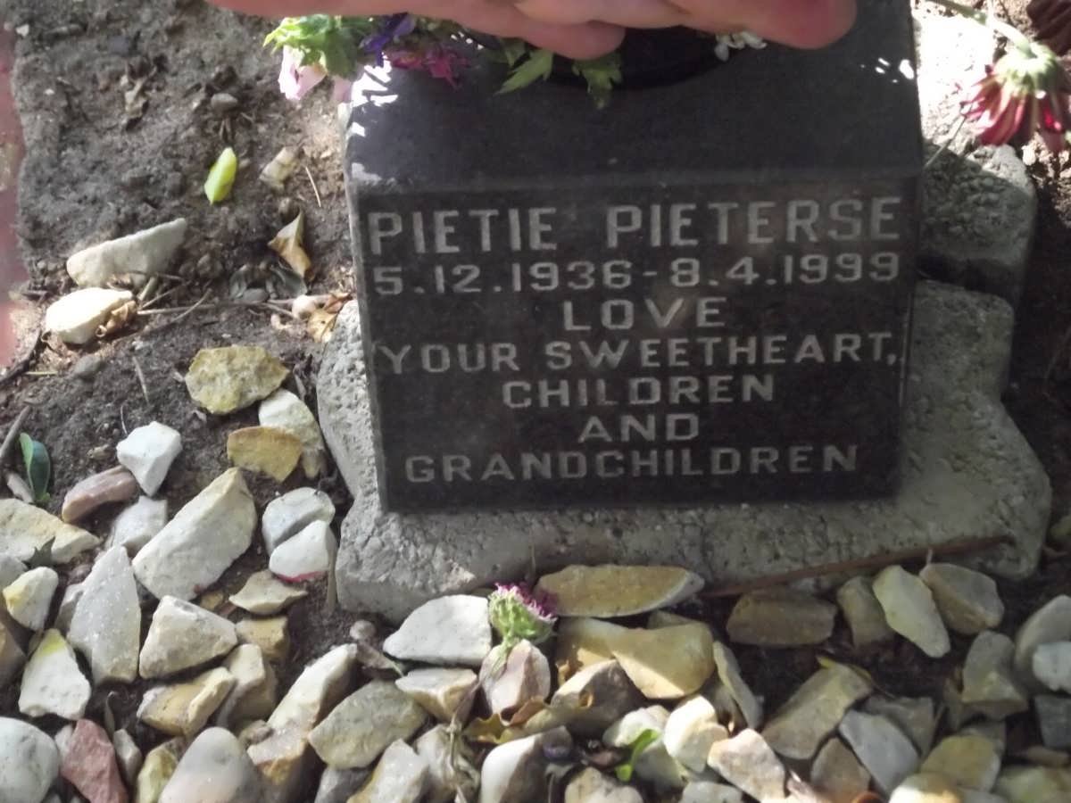 PIETERSE Pietie 1936-1999