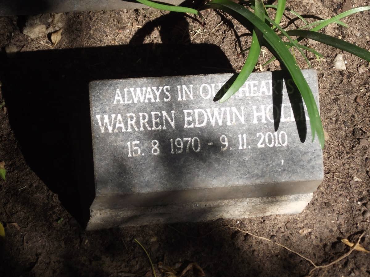 HOLLIS Warren Edwin 1970-2010