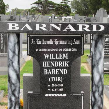 BARNARD Willem Hendrik Barend 1949-2003