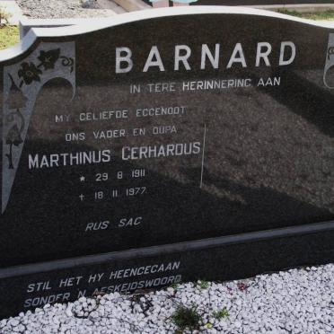 BARNARD Marthinus Gerhardus 1911-1977