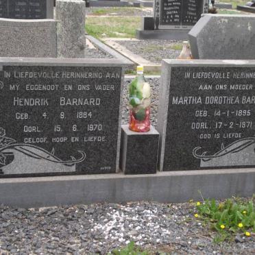 BARNARD Hendrik 1884-1970 &amp; Martha Dorothea 1895-1971