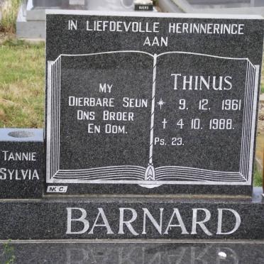 BARNARD Thinus 1961-1988