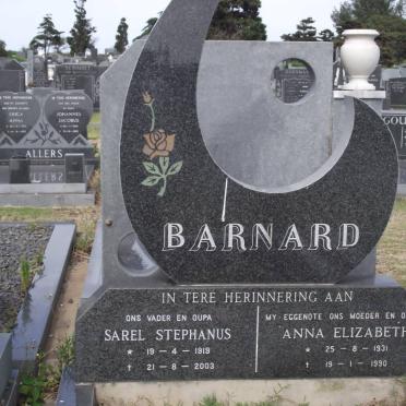 BARNARD Sarel Stephanus 1919-2003 &amp; Anna Elizabeth 1931-1990