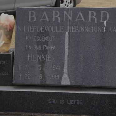 BARNARD Hennie 1941-1981