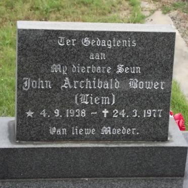 BOWER John Archibald 1938-1977