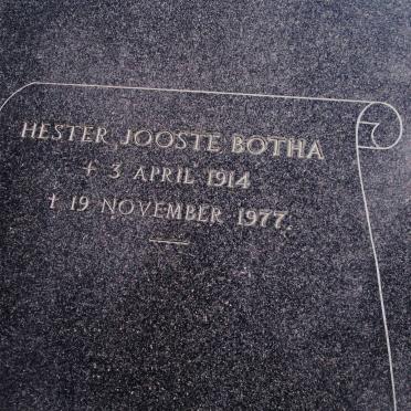 BOTHA Hester Jooste 1914-1977