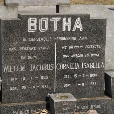 BOTHA Willem Jacobus 1883-1971 &amp; Cornelia Isabella 1894-1968