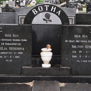 BOTHA Milton Efraim 1909-1974 &amp; Cornelia Hendriena SLABBERT 1908-1993