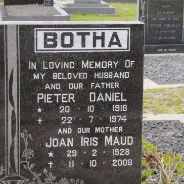 BOTHA Pieter Daniel 1916-1974 &amp; Joan Iris Maud 1928-2008