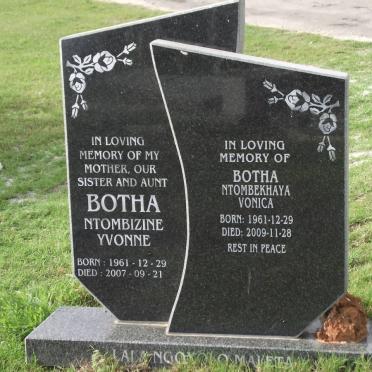BOTHA Ntombizine Yvonne 1961-2007 :: BOTHA Ntombekhaya Vonica 1961-2009