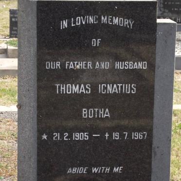 BOTHA Thomas Ignatius 1905-1967