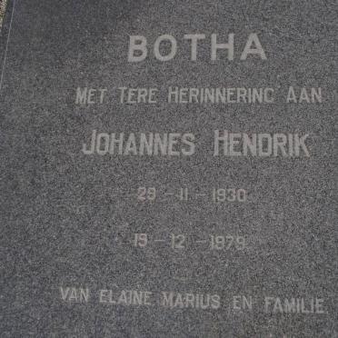 BOTHA Johannes Hendrik 1930-1979