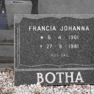 BOTHA Francia Johanna 1901-1981